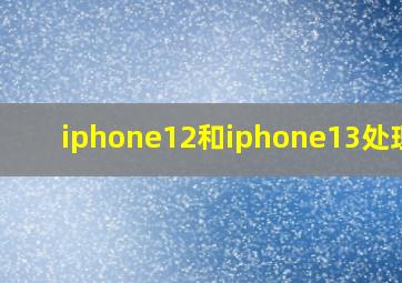 iphone12和iphone13处理器