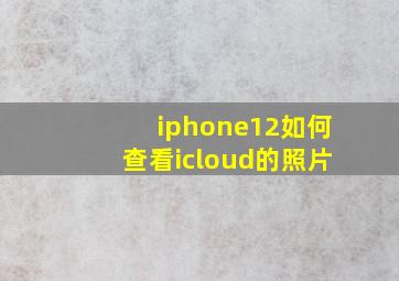 iphone12如何查看icloud的照片