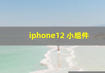 iphone12 小组件