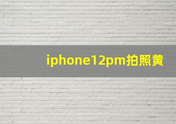 iphone12pm拍照黄