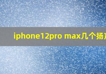 iphone12pro max几个扬声器