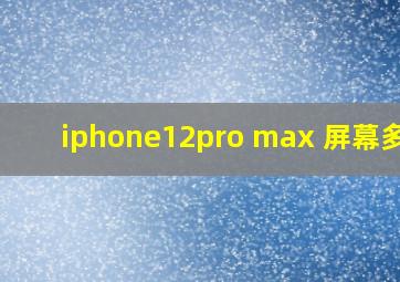 iphone12pro max 屏幕多大