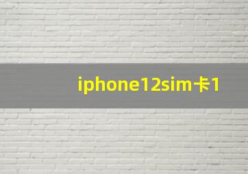 iphone12sim卡1