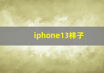 iphone13样子