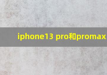 iphone13 pro和promax区别