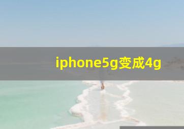 iphone5g变成4g