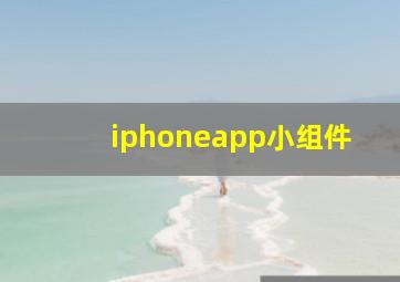 iphoneapp小组件