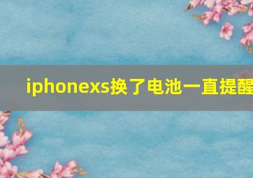 iphonexs换了电池一直提醒