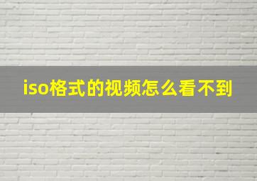 iso格式的视频怎么看不到