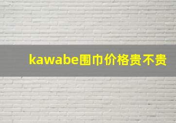 kawabe围巾价格贵不贵