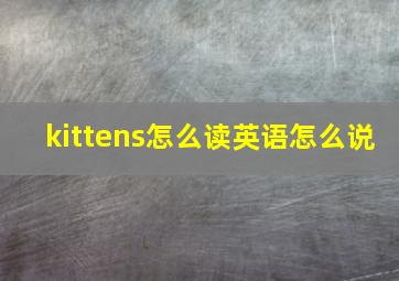 kittens怎么读英语怎么说