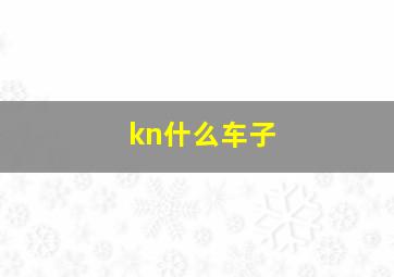 kn什么车子