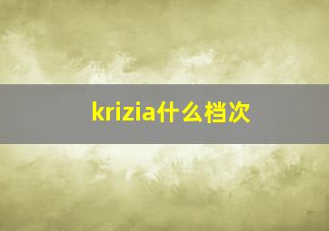 krizia什么档次