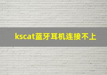 kscat蓝牙耳机连接不上