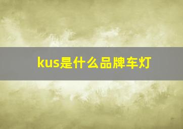 kus是什么品牌车灯