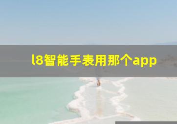 l8智能手表用那个app