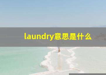 laundry意思是什么