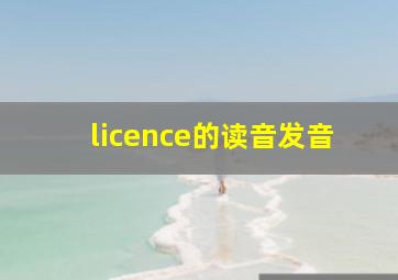 licence的读音发音