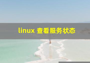 linux 查看服务状态