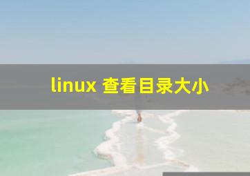 linux 查看目录大小