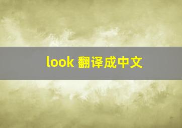 look 翻译成中文