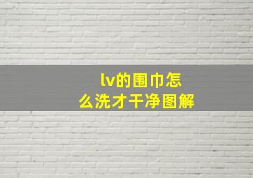 lv的围巾怎么洗才干净图解