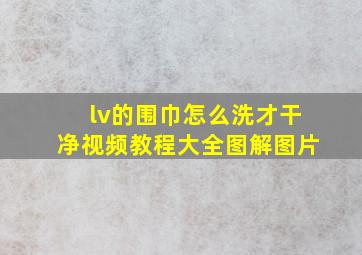 lv的围巾怎么洗才干净视频教程大全图解图片