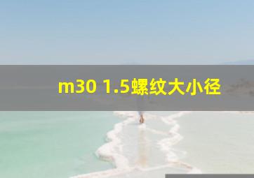 m30 1.5螺纹大小径