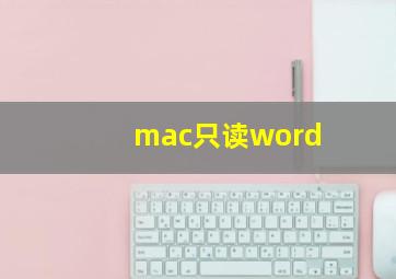 mac只读word