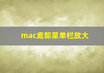 mac底部菜单栏放大