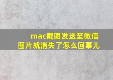 mac截图发送至微信图片就消失了怎么回事儿