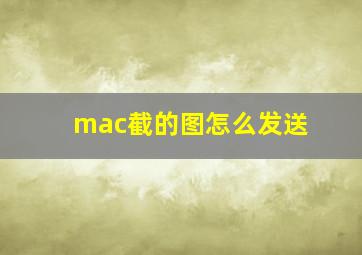 mac截的图怎么发送