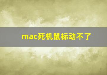 mac死机鼠标动不了