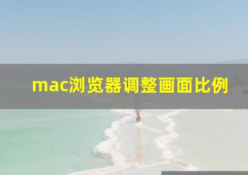 mac浏览器调整画面比例