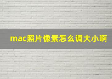 mac照片像素怎么调大小啊