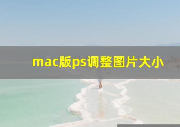 mac版ps调整图片大小