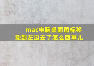 mac电脑桌面图标移动到左边去了怎么回事儿