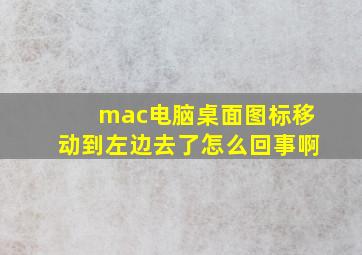 mac电脑桌面图标移动到左边去了怎么回事啊