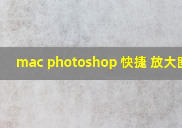 mac photoshop 快捷 放大图片