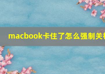 macbook卡住了怎么强制关机