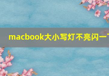 macbook大小写灯不亮闪一下