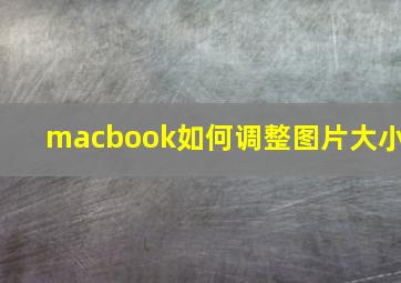 macbook如何调整图片大小