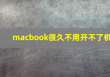 macbook很久不用开不了机