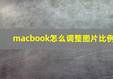 macbook怎么调整图片比例