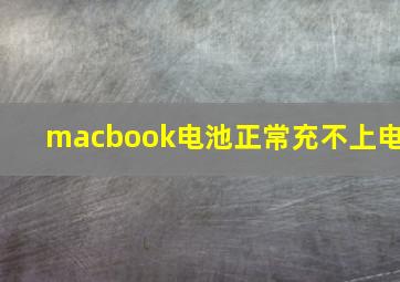 macbook电池正常充不上电