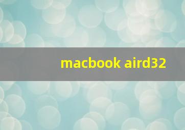 macbook aird32