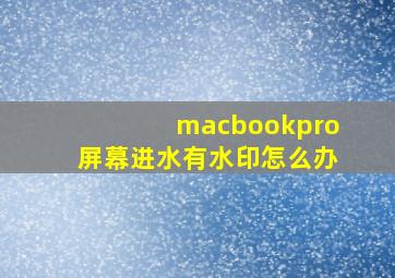 macbookpro屏幕进水有水印怎么办