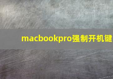 macbookpro强制开机键