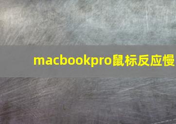 macbookpro鼠标反应慢