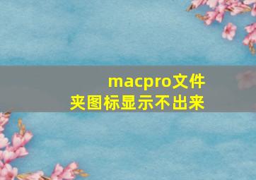 macpro文件夹图标显示不出来